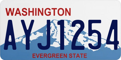 WA license plate AYJ1254
