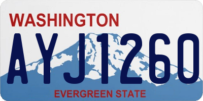 WA license plate AYJ1260