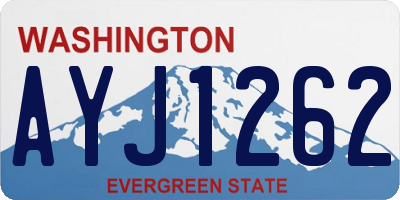 WA license plate AYJ1262