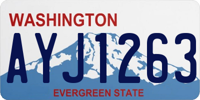 WA license plate AYJ1263