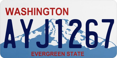 WA license plate AYJ1267