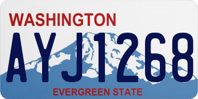 WA license plate AYJ1268