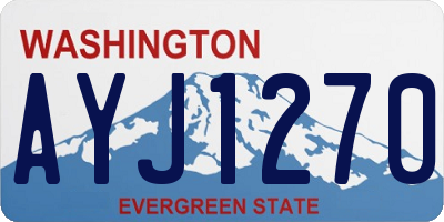 WA license plate AYJ1270