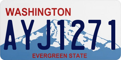 WA license plate AYJ1271