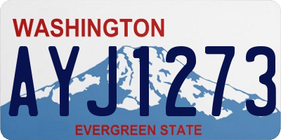 WA license plate AYJ1273
