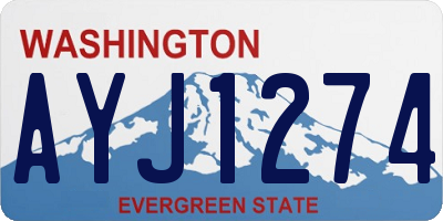 WA license plate AYJ1274