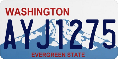 WA license plate AYJ1275