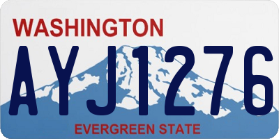 WA license plate AYJ1276