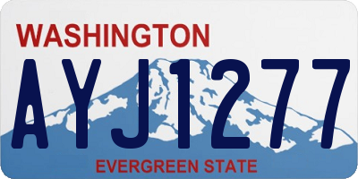 WA license plate AYJ1277