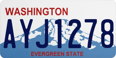 WA license plate AYJ1278