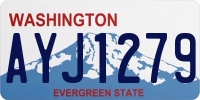 WA license plate AYJ1279