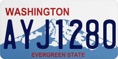 WA license plate AYJ1280