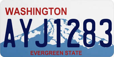 WA license plate AYJ1283