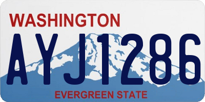 WA license plate AYJ1286