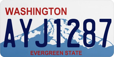 WA license plate AYJ1287