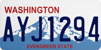 WA license plate AYJ1294