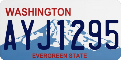 WA license plate AYJ1295