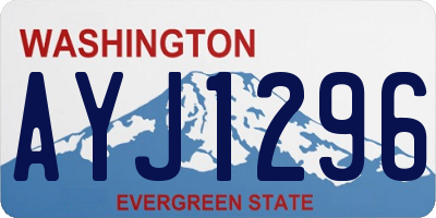 WA license plate AYJ1296