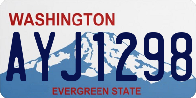 WA license plate AYJ1298