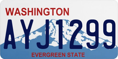 WA license plate AYJ1299