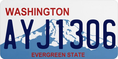 WA license plate AYJ1306