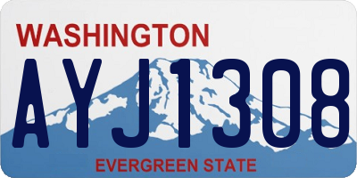 WA license plate AYJ1308