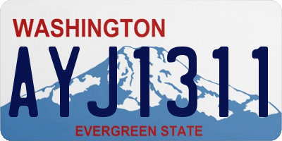 WA license plate AYJ1311