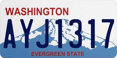 WA license plate AYJ1317