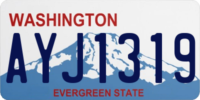 WA license plate AYJ1319