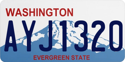 WA license plate AYJ1320