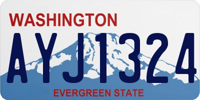 WA license plate AYJ1324