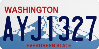 WA license plate AYJ1327