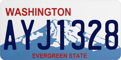 WA license plate AYJ1328