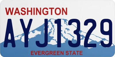 WA license plate AYJ1329