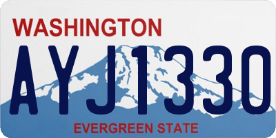 WA license plate AYJ1330