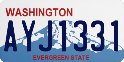 WA license plate AYJ1331