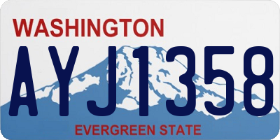 WA license plate AYJ1358