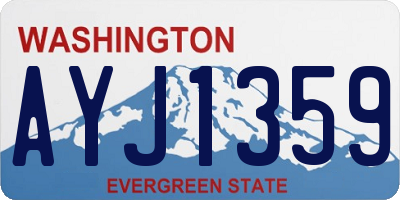 WA license plate AYJ1359