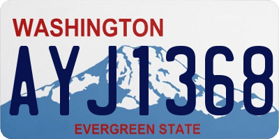 WA license plate AYJ1368