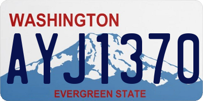 WA license plate AYJ1370