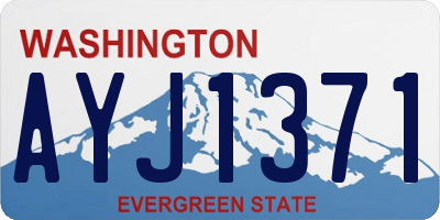 WA license plate AYJ1371