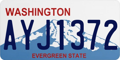 WA license plate AYJ1372