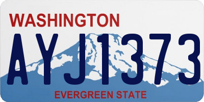 WA license plate AYJ1373