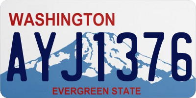 WA license plate AYJ1376
