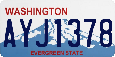 WA license plate AYJ1378