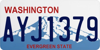 WA license plate AYJ1379
