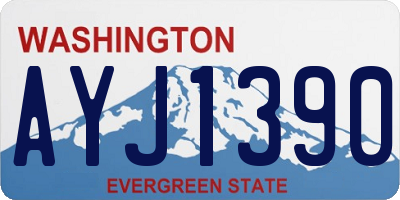 WA license plate AYJ1390