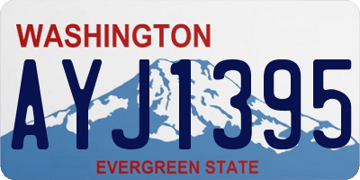 WA license plate AYJ1395