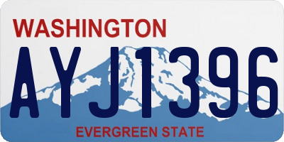 WA license plate AYJ1396