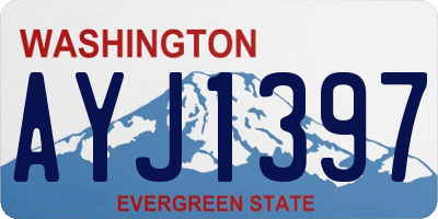 WA license plate AYJ1397